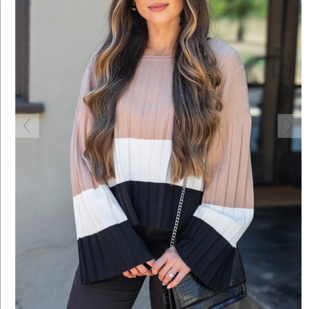 Mint Julep Boutique Here We Are Colorblock Sweater